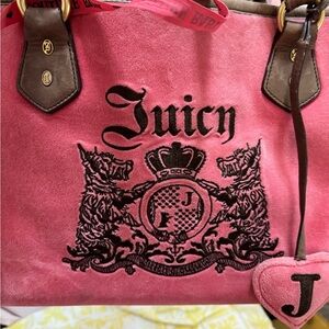 💕Juicy Couture Vintage Heritage crest coral pink and brown large baby bag👶💕